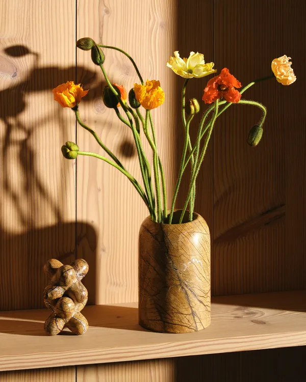 Boulder Vas 21 cm Guld