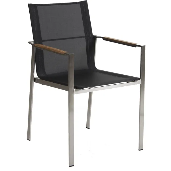Gotland Stackable Chair Stainless/Black