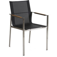 Gotland Stackable Chair Stainless/Black
