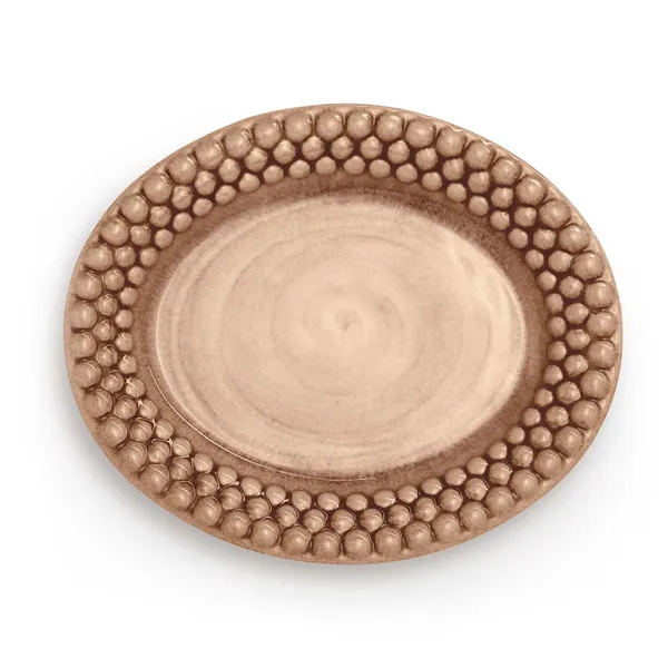 Bubbles Oval Tallrik 20 cm Cinnamon