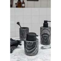 Marble Tvålpump Låg Svart Grå