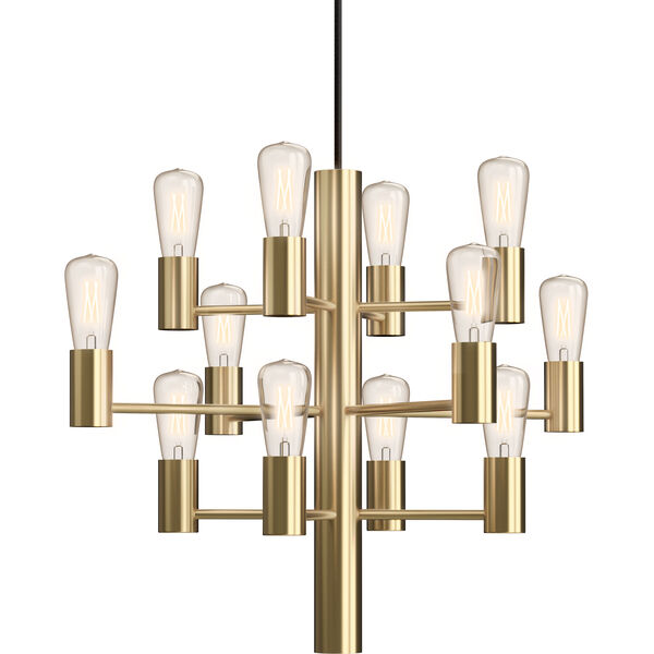 Manola Mini Lysekrone Satin Brass