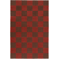 Square Wool Rug 180x270 cm Red