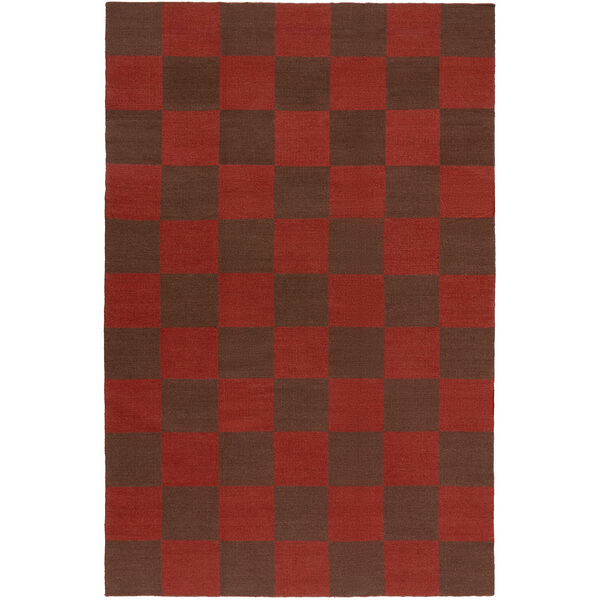 Square Wool Rug 180x270 cm Red