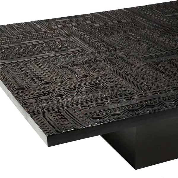 Teak Tabwa Blok Sofabord Sort 170x120 cm
