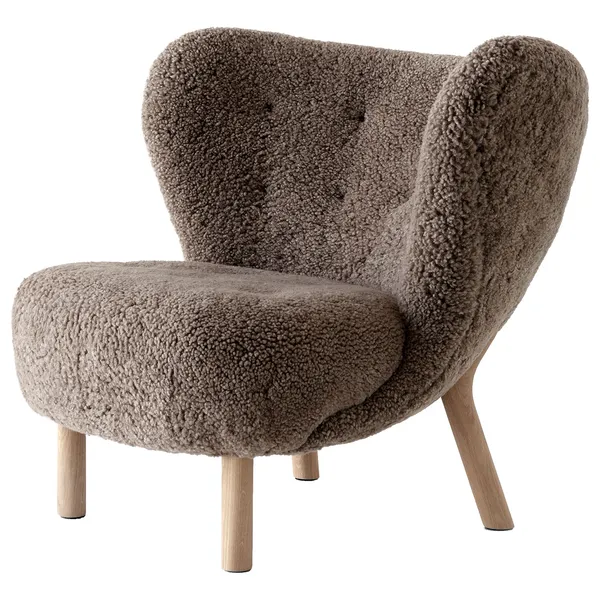 Lilla Petra VB1 Loungestol Fårskinn Sahara / Oljad Ek