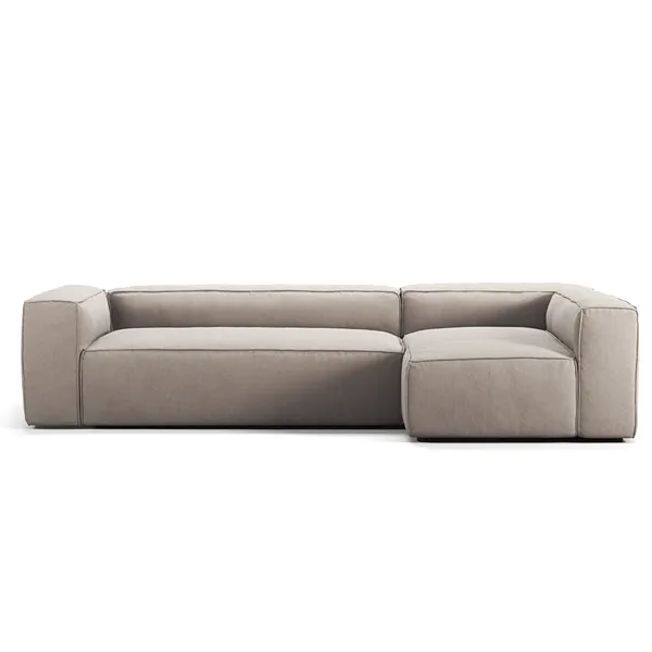 Grand 4-Personers Sofa Divan Højre Sandshell Beige
