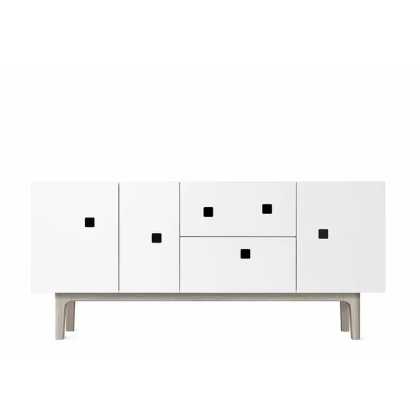 Peep M2 Mediabänk Angel White/white oak