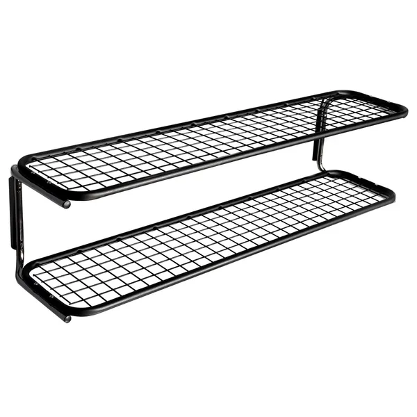Classic 650 Skohylde Dobbelt Sort / Krom 90 cm