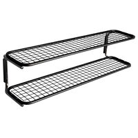Classic 650 Skohylde Dobbelt Sort / Krom 90 cm