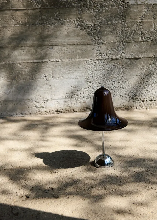 Pantop Bordlampe Bærbar Ø18 Krom / Pitch Brown