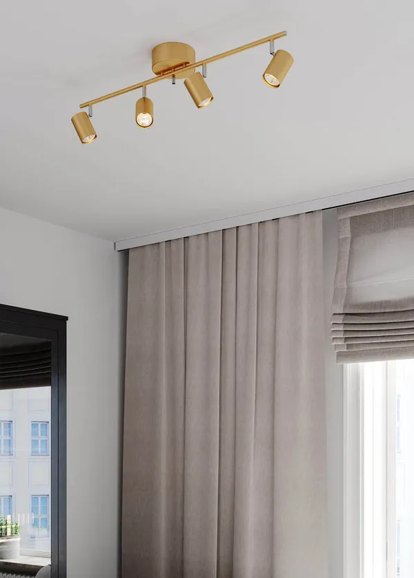 Correct Loftslampe 4 Lav Guld