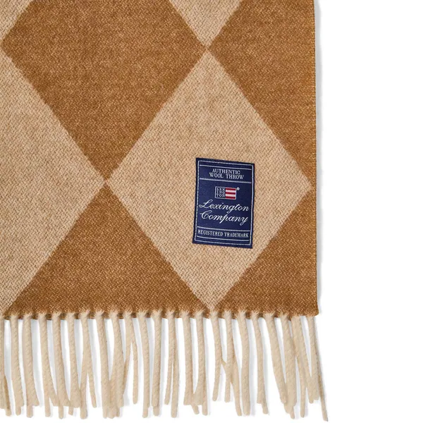 Argyle Plaid 130x170 cm Fudge / Hvid