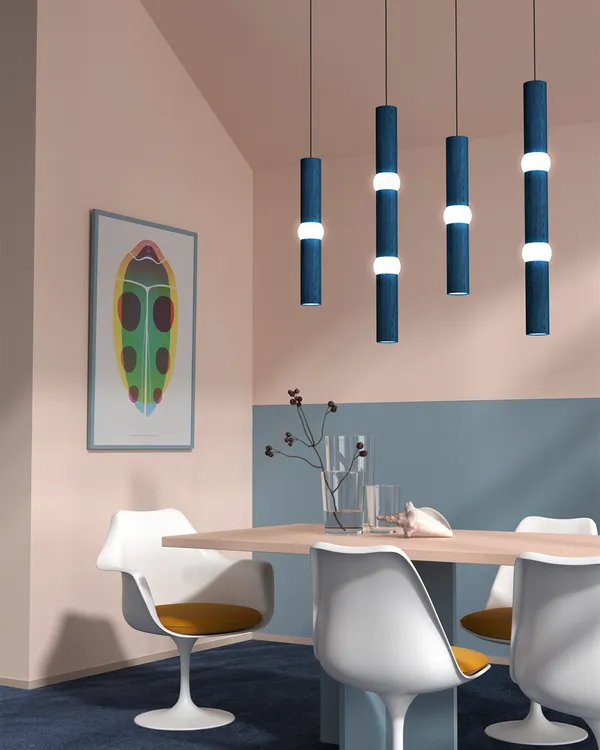 Lightbone Pendel Medium Blå Ek