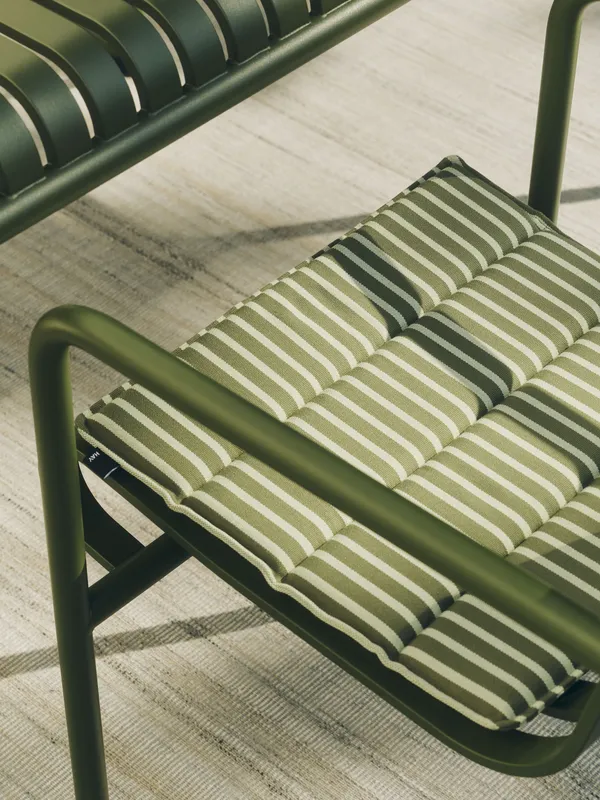 Terrazza Seat Cushion 40x40 cm Olive Bold Stripe