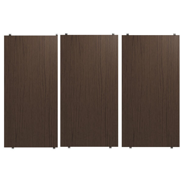 String Hyllplan 3-pack 58x30 cm Mörk Ek