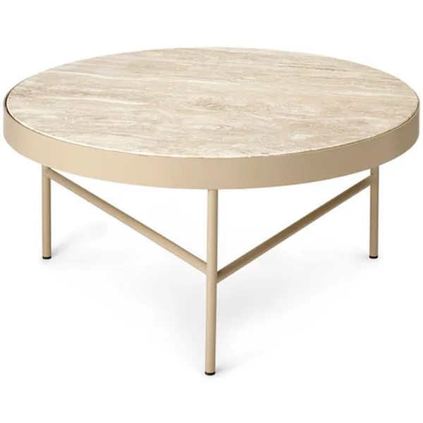 Travertine Sofabord Cashmere Ø705 cm