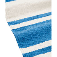 Organic Striped Cotton Rug Matto 70x130 cm Sininen