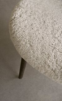 Lodge Lenestol Lav Rygg Mørk Eik / Curly 09 Off-White
