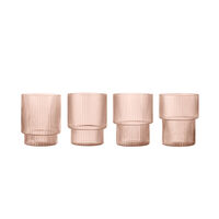 Ripple Glass 4-pk Blush