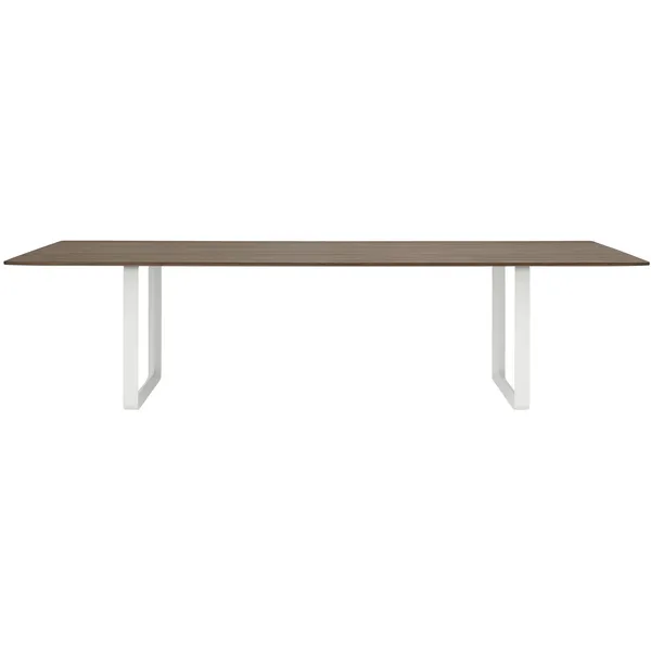 70/70 Bord 108x295 cm Massiv Røget Eg / Hvidt