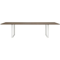 70/70 Bord 108x295 cm Massiv Røget Eg / Hvidt