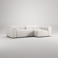 Grand 3-Seter Sofa Divan Høyre Steam White