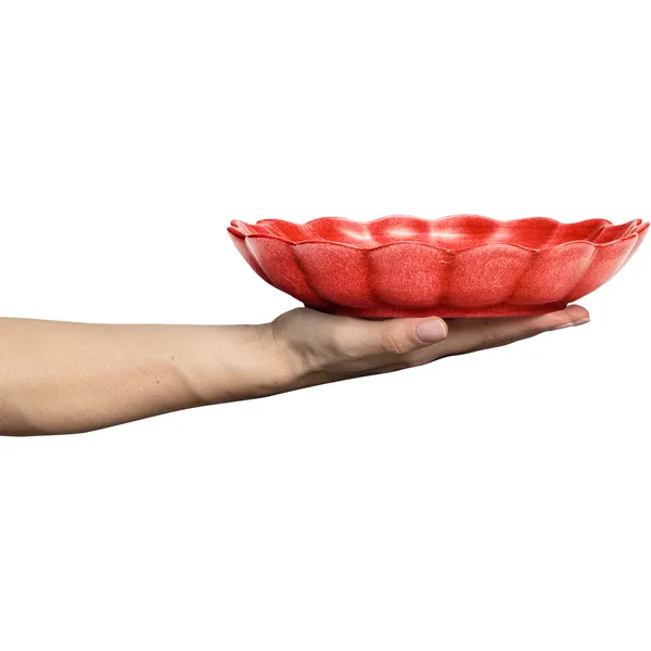 Oyster Skål 24 cm Rød