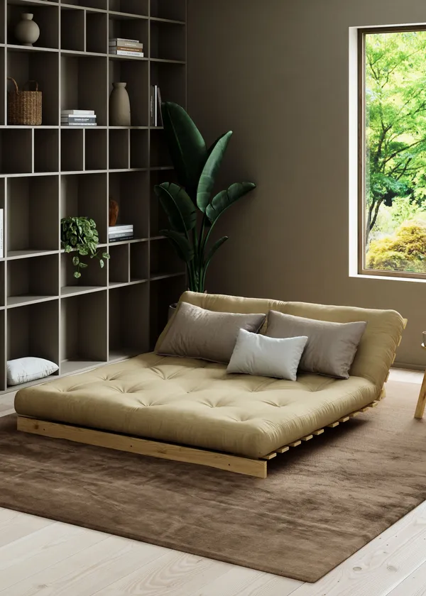 Roots 160 Sovesofa Med Madras Raw / Wheat Beige