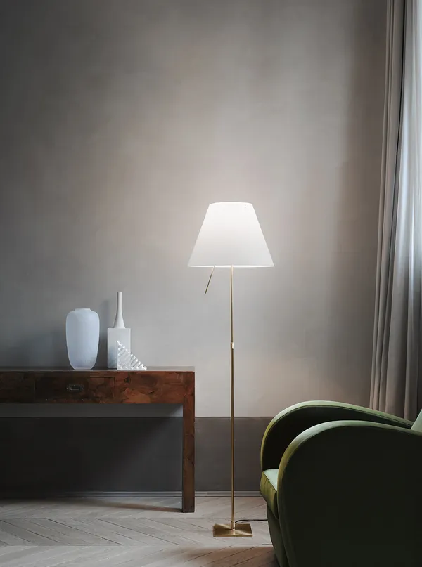 Costanza Floor Lamp Brass/White