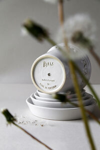Copenhagen Kruka Med Fat Mineral White Ø18 cm