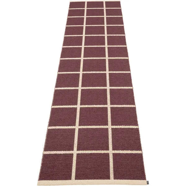 Criss Muovimatto Burgundy / Cream 70x300 cm