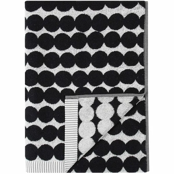 Räsymatto Bath Håndklæde 70x150 cm Sort/Hvidt