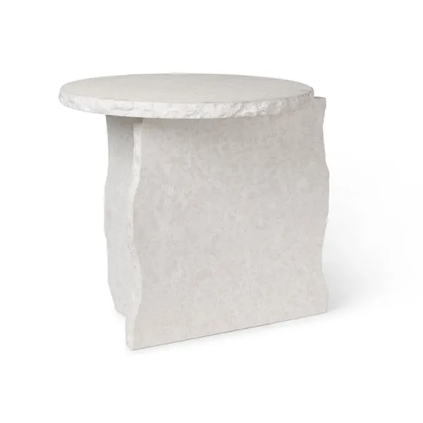 Mineral Sculptural Sidebord Bianco Curia Marmor Hvit