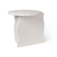 Mineral Sculptural Sidebord Bianco Curia Marmor Hvit
