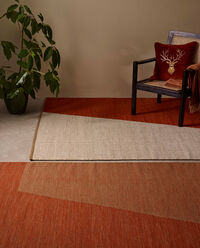 Una Matta Spårbar 180x270 cm Rust/Beige/Offwhite