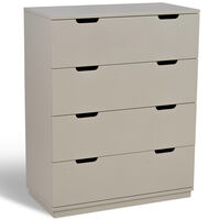 Aoko Kommode med 4 Skuffer Beige