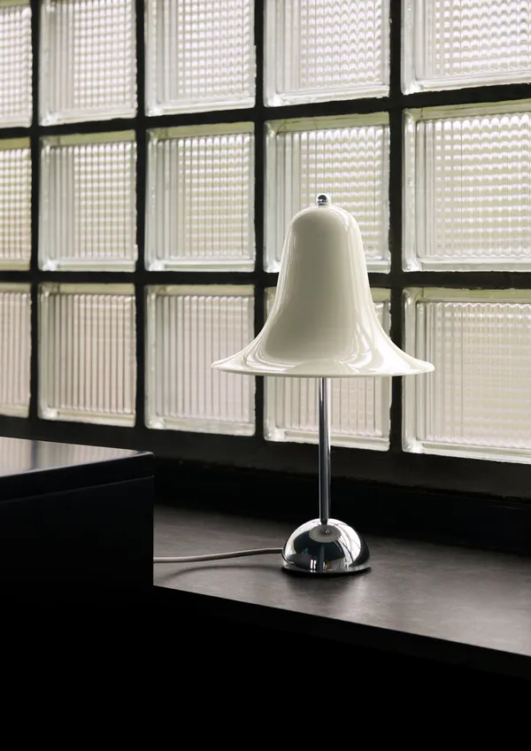 Pantop Pöytävalaisin Ø23 Kromi / Cream White