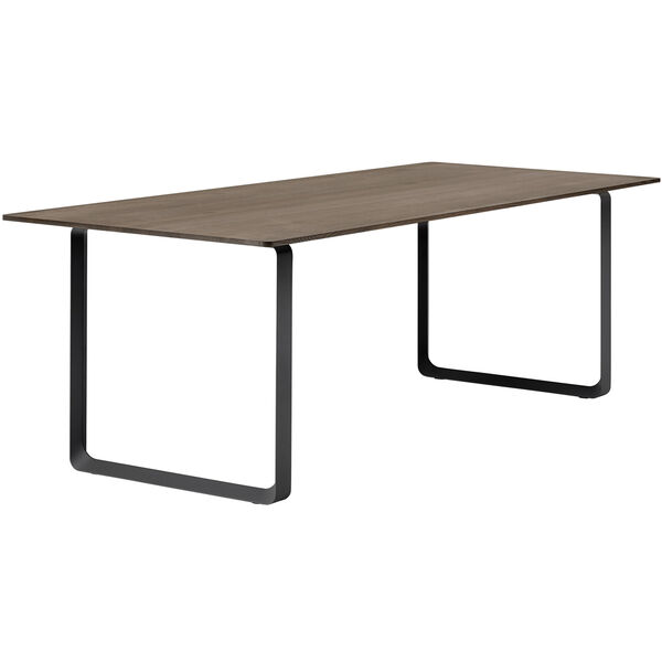 70/70 Bord 90x225 cm Massiv Røget Eg / Sort