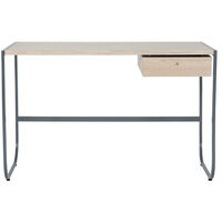 Tati Skrivbord Med Låda Storm Grey / Vitbetsad Ek