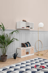 Wood Hyllenhet 3x1 Horisontal med Bas Vit