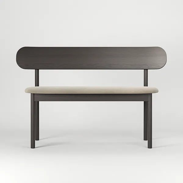 Elephant Bänk Smoked Oak / Beige Velvet