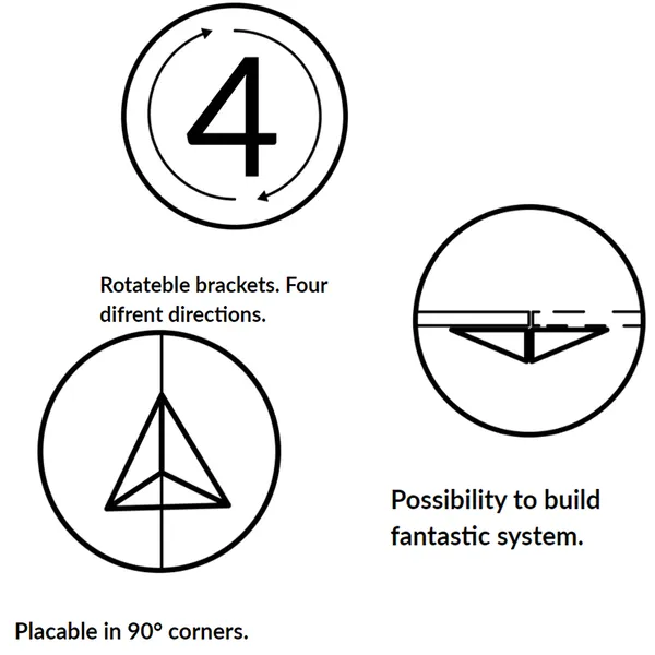 Pythagoras XS Hylle Ask / Sort