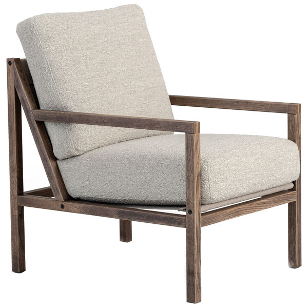 Seventy Five Wood Nojatuoli Savutammi / Silmukkanukkakangas Hiekanvärinen