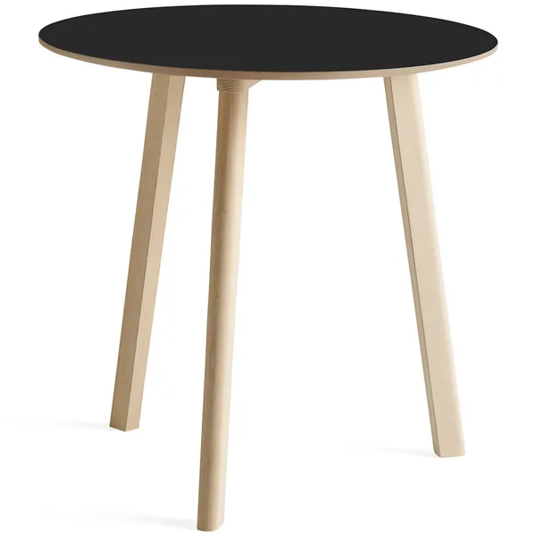 CPH Deux 220 2.0 Bord Ø75 cm Pearl White / Vannbasert Lakkert Eik