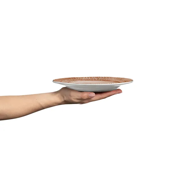 Stripes Tallerken 21 cm Cinnamon