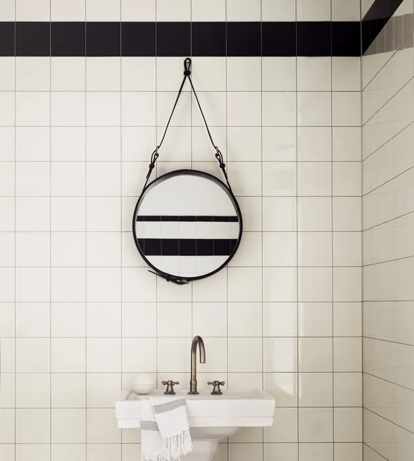 Adnet Vægspejl Cirkulær 45 cm Sort