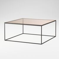 Observe Sofabord 89x89 cm Ravfarvet Glas