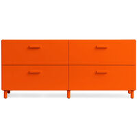 Relief Byrå Låg Med Ben Orange