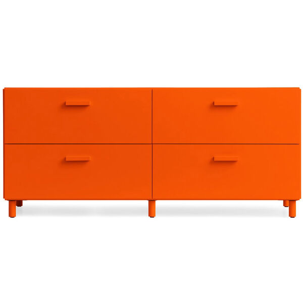 Relief Kommode Lav med Ben Orange